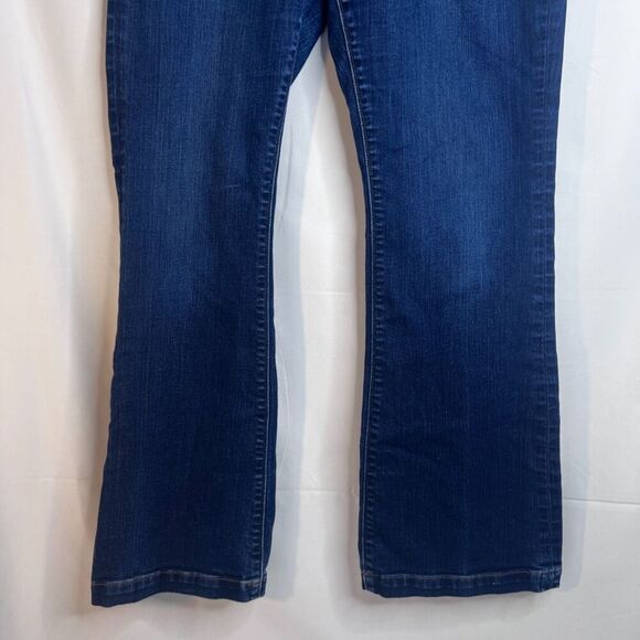 GAP Long & Lean Trouser Denim Blue Jeans Flare Size 30R - Picture 3 of 11